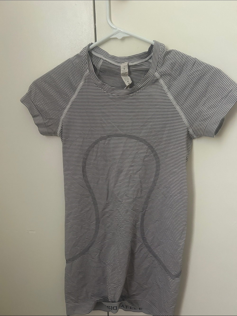 lululemon athletica Black & White Striped Short-Sleeve Tee